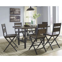 Signature Design by Ashley Kavara Counter Height Dining Table with 4 Barstools