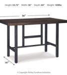 Signature Design by Ashley Kavara Counter Height Dining Table and 2 Barstools-