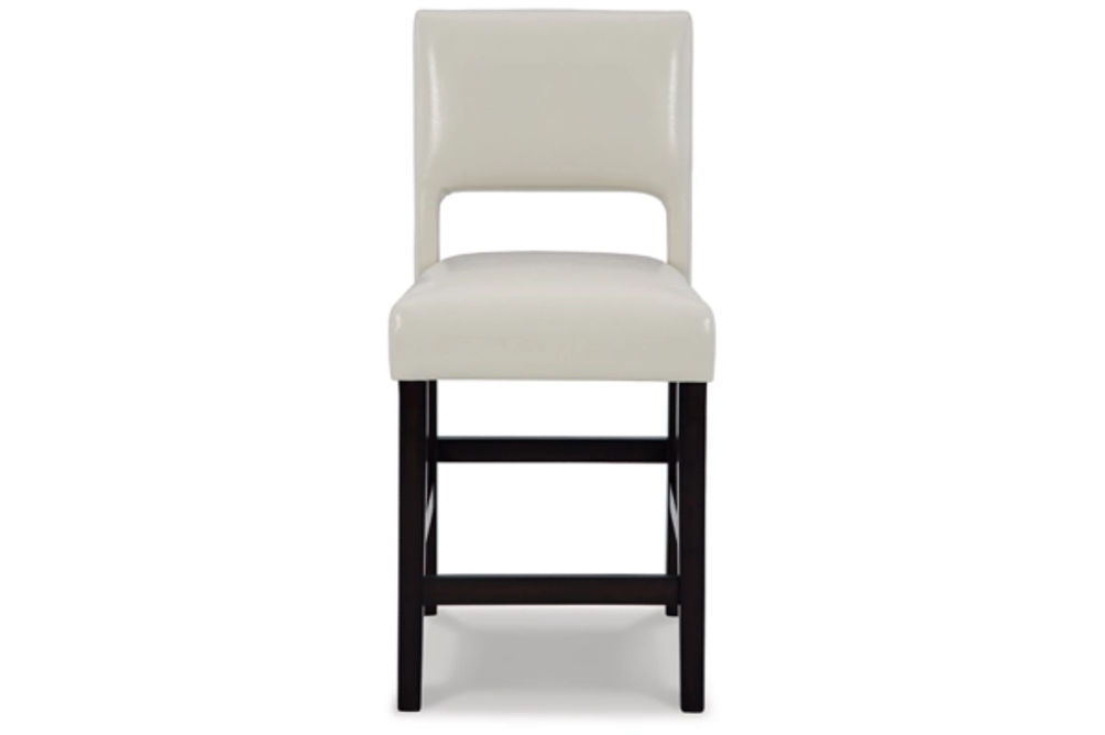 Signature Design by Ashley Leektree Counter Height Bar Stool (Set of 2)-Ivory/