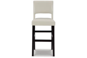 Signature Design by Ashley Leektree Bar Height Bar Stool (Set of 2)-Ivory/Brow