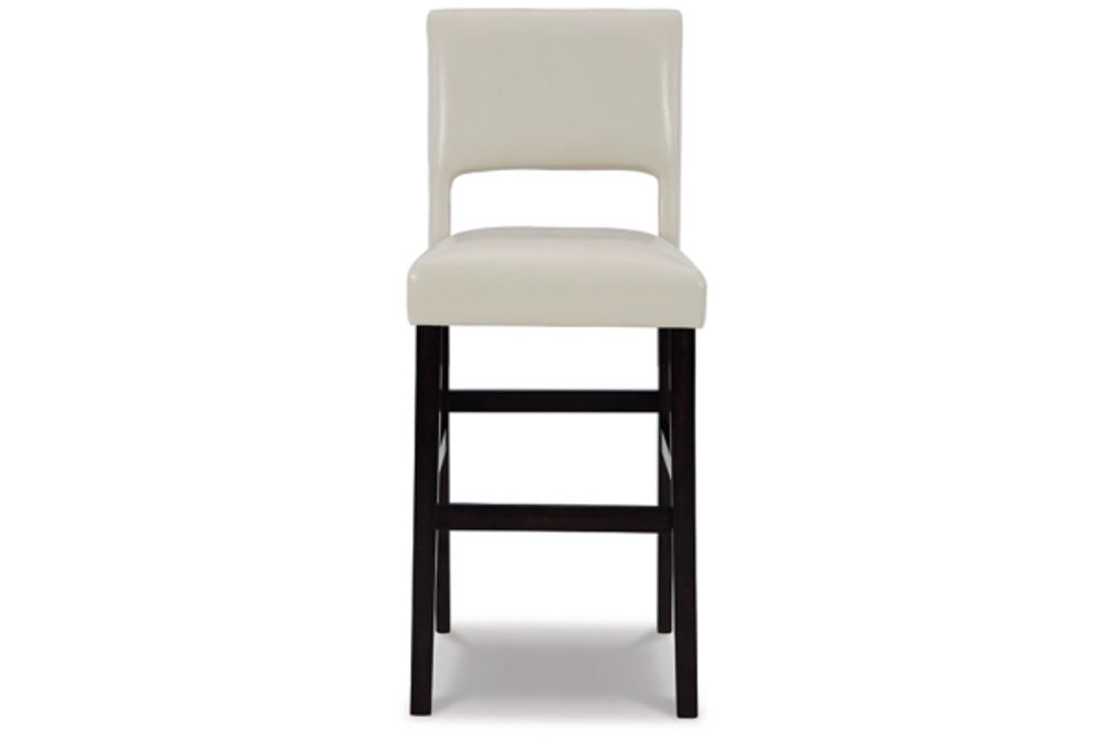 Signature Design by Ashley Leektree Bar Height Bar Stool (Set of 2)-Ivory/Brow