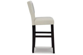 Signature Design by Ashley Leektree Bar Height Bar Stool (Set of 2)-Ivory/Brow