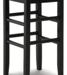 Signature Design by Ashley Mirimyn Bar Height Bar Stool (Set of 2)-Black