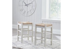 Signature Design by Ashley Mirimyn Counter Height Bar Stool (Set of 2)-White