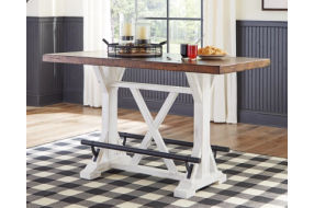 Signature Design by Ashley Valebeck Counter Height Dining Table and 4 Barstools