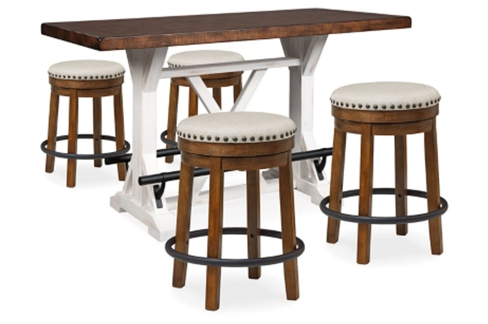 Signature Design by Ashley Valebeck Counter Height Table and 4 Stools-Multi