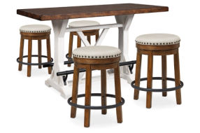 Signature Design by Ashley Valebeck Counter Height Table and 4 Stools-Multi