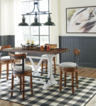 Signature Design by Ashley Valebeck Counter Height Dining Table and 4 Barstools