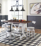 Signature Design by Ashley Valebeck Counter Height Dining Table and 4 Barstools