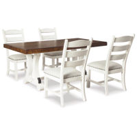 Signature Design by Ashley Valebeck Dining Table and 4 Chairs-Multi