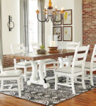 Signature Design by Ashley Valebeck Dining Table and 6 Chairs-Beige/White