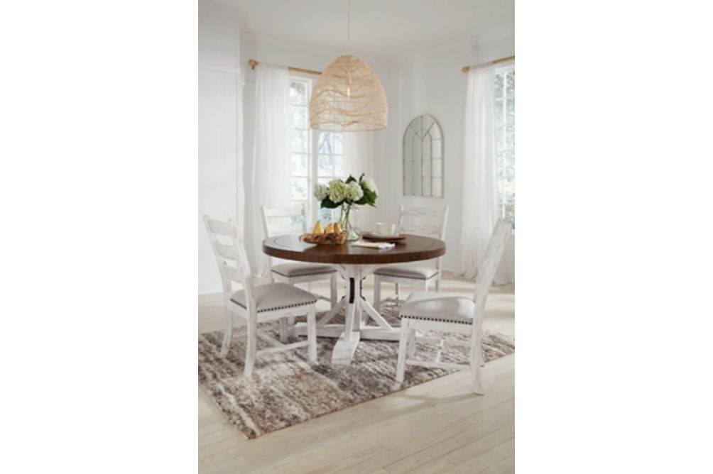 Signature Design by Ashley Valebeck Dining Table and 4 Chairs-Multi