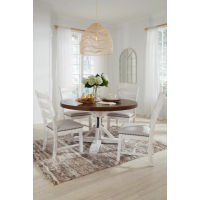 Signature Design by Ashley Valebeck Dining Table and 4 Chairs-Multi