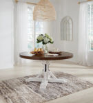 Signature Design by Ashley Valebeck Dining Table and 4 Chairs-Multi