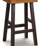 Signature Design by Ashley Glosco Bar Height Bar Stool (Set of 2)-Medium Brown