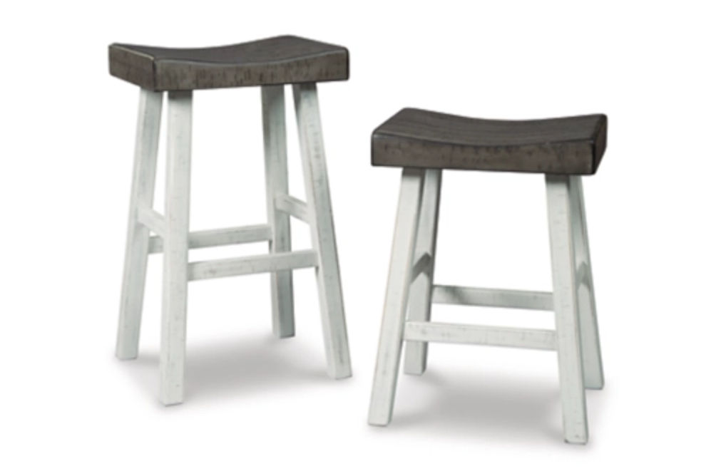 Signature Design by Ashley Glosco Counter Height Bar Stool (Set of 2)-Brown Gr