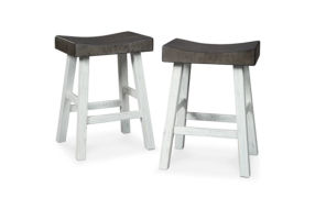 Signature Design by Ashley Glosco Counter Height Bar Stool (Set of 2)-Brown Gr