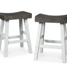 Signature Design by Ashley Glosco Counter Height Bar Stool (Set of 2)-Brown Gr