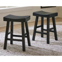 Signature Design by Ashley Glosco Counter Height Bar Stool (Set of 2)-Black