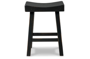 Signature Design by Ashley Glosco Counter Height Bar Stool (Set of 2)-Black