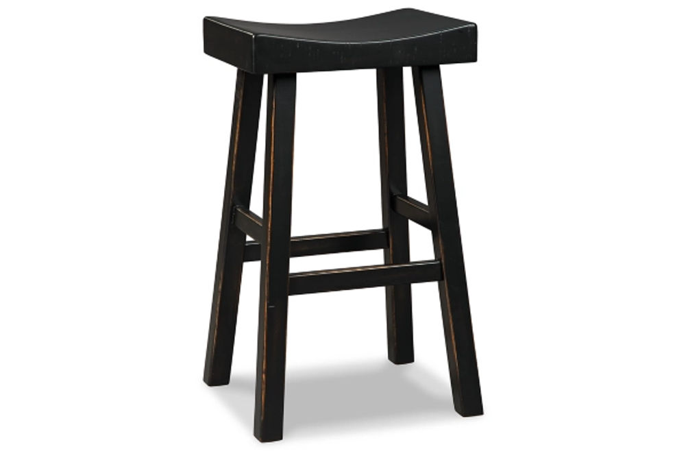 Signature Design by Ashley Glosco Pub Height Bar Stool (Set of 2)-Black