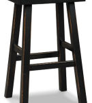 Signature Design by Ashley Glosco Pub Height Bar Stool (Set of 2)-Black