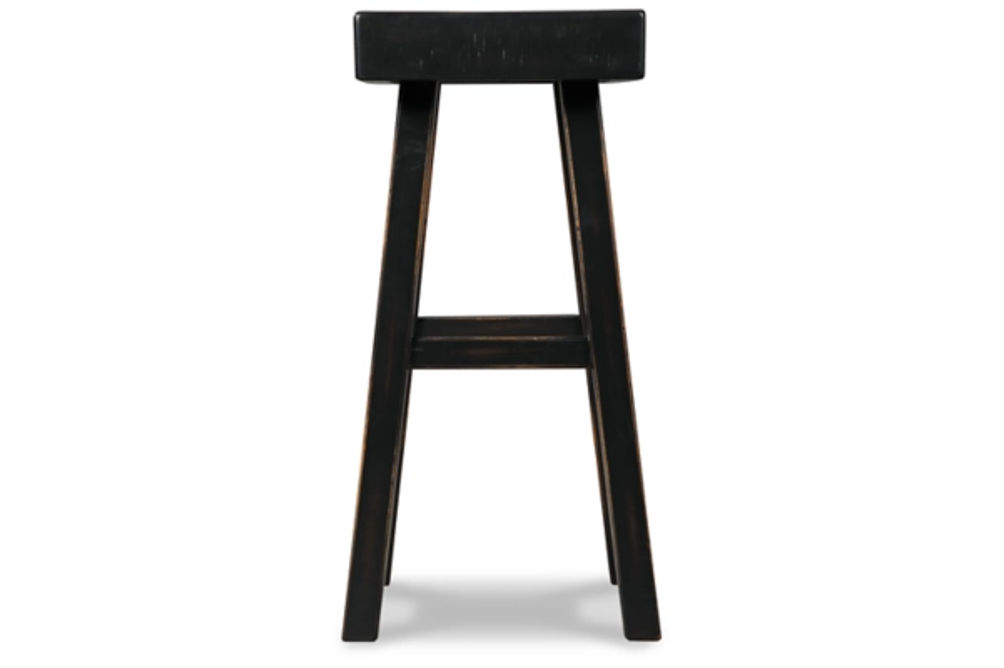 Signature Design by Ashley Glosco Pub Height Bar Stool (Set of 2)-Black