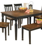 Signature Design by Ashley Owingsville Dining Table and 4 Chairs and Bench