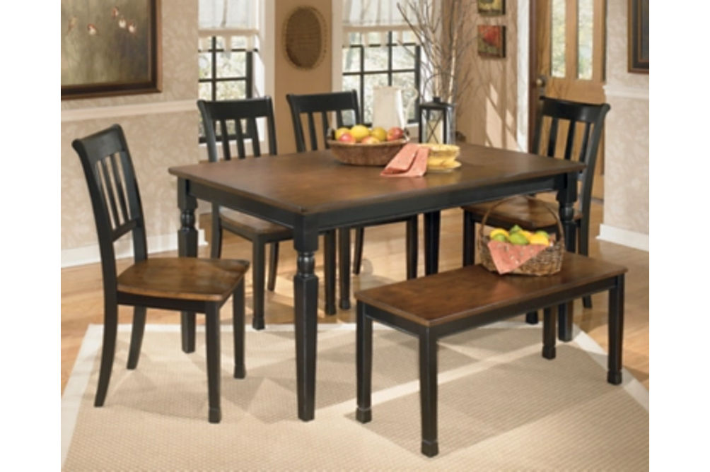 Signature Design by Ashley Owingsville Dining Table and 4 Chairs and Bench