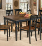 Signature Design by Ashley Owingsville Dining Table and 6 Chairs-Black/Brown