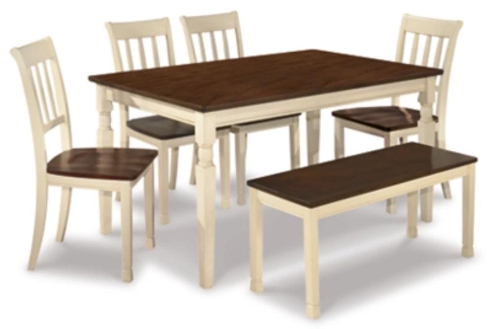 Signature Design by Ashley Whitesburg Dining Table with 4 Chairs and Bench