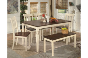 Signature Design by Ashley Whitesburg Dining Table with 4 Chairs and Bench