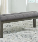 Signature Design by Ashley Hallanden Dining Table, 4 Chairs, and Bench-Gray