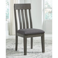 Signature Design by Ashley Hallanden Dining Table and 4 Chairs-Gray