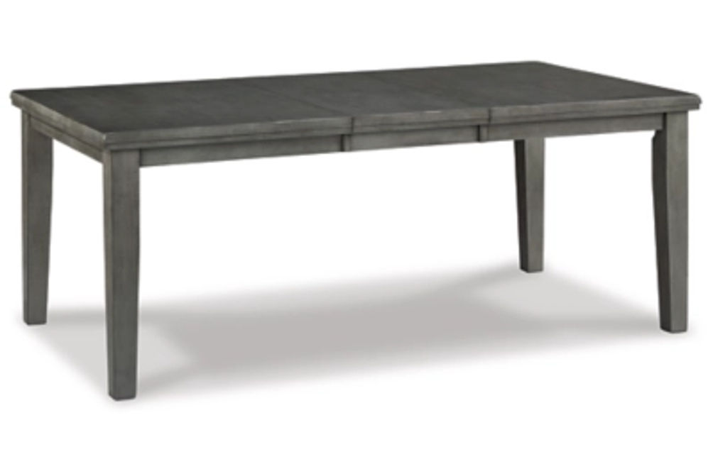 Signature Design by Ashley Hallanden Dining Table, 4 Chairs, and Bench-Gray