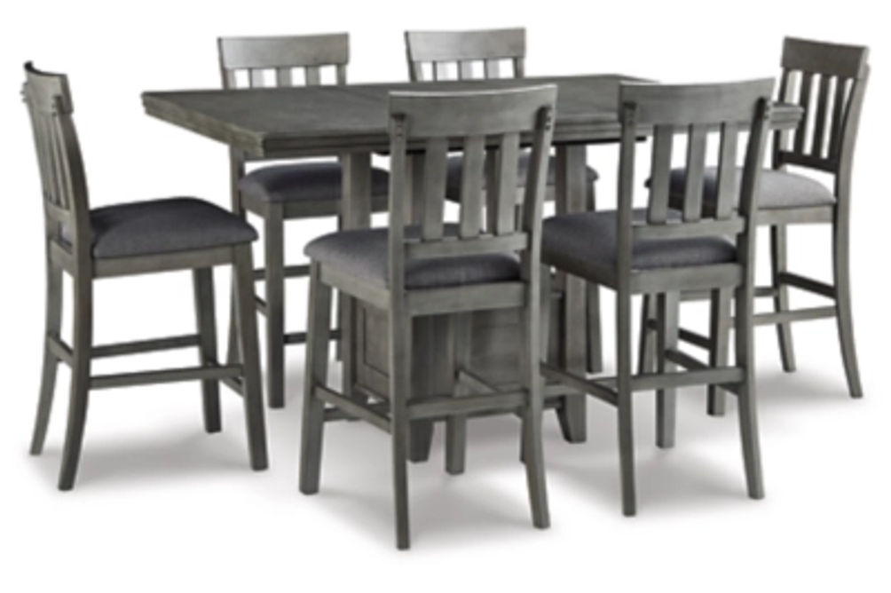 Signature Design by Ashley Hallanden Counter Height Dining Table and 6 Barstool
