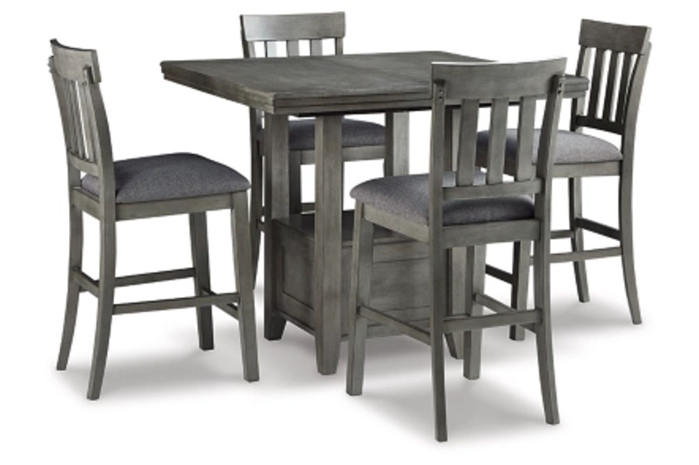 Signature Design by Ashley Hallanden Counter Height Dining Table and 4 Barstool