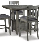 Signature Design by Ashley Hallanden Counter Height Dining Table and 4 Barstool