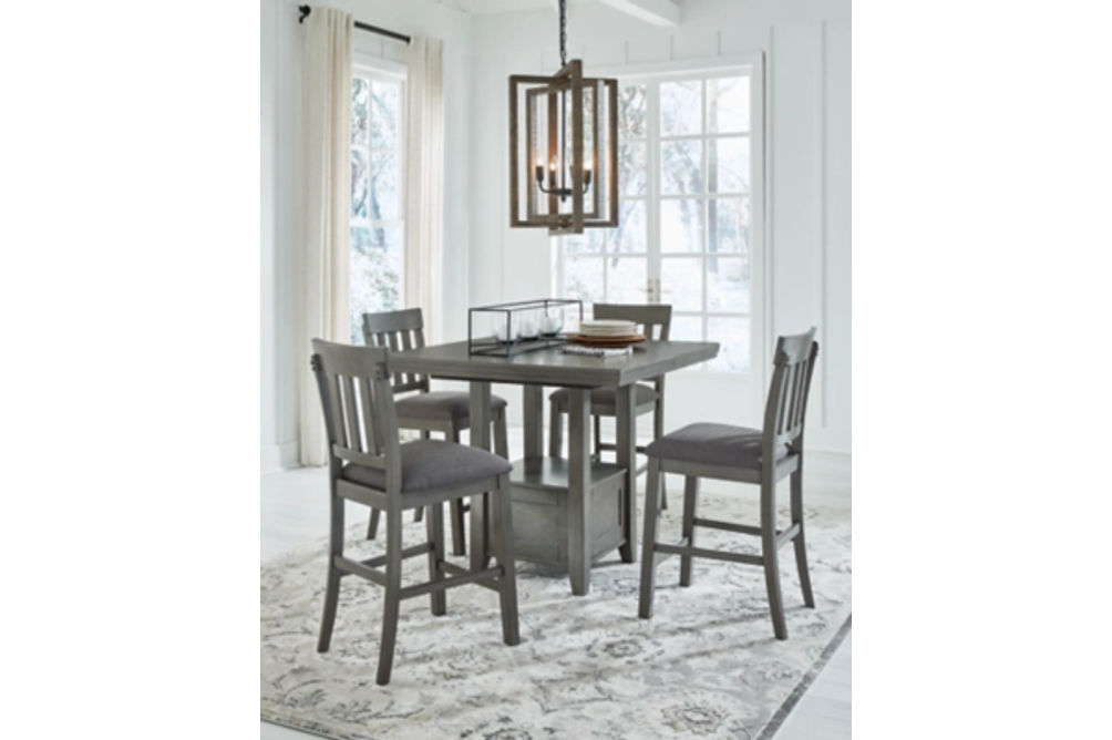 Signature Design by Ashley Hallanden Counter Height Dining Table and 4 Barstool