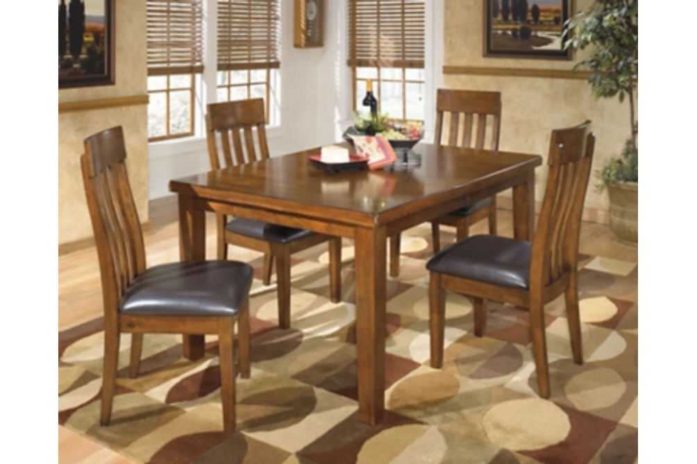 Signature Design by Ashley Ralene Dining Table with 4 Chairs-Medium Brown