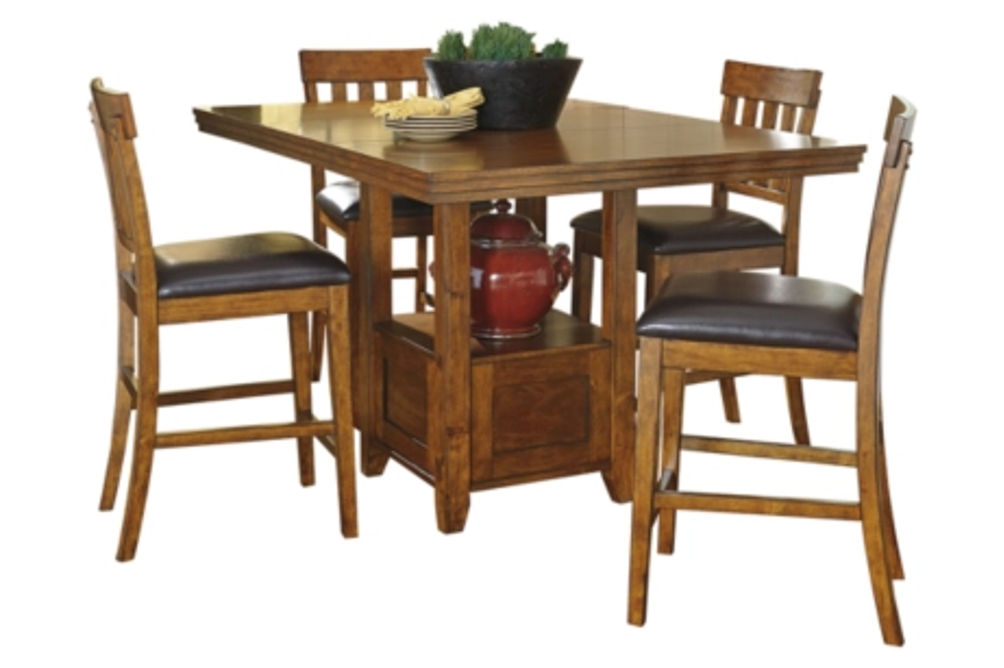 Signature Design by Ashley Ralene Counter Height Dining Table and 4 Barstools