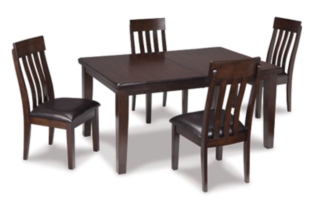 Signature Design by Ashley Haddigan Dining Table and 4 Chairs-Dark Brown