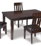 Signature Design by Ashley Haddigan Dining Table and 4 Chairs-Dark Brown