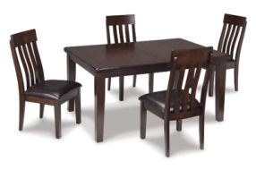 Signature Design by Ashley Haddigan Dining Table and 4 Chairs-Dark Brown