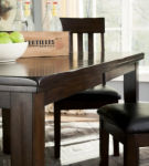 Signature Design by Ashley Haddigan Dining Table and 4 Chairs-Dark Brown