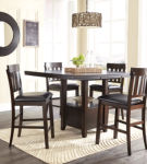 Signature Design by Ashley Haddigan Counter Height Bar Stool (Set of 2)-Dark B