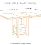 Signature Design by Ashley Haddigan Counter Height Dining Table and 6 Barstools