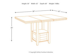 Signature Design by Ashley Haddigan Counter Height Dining Table and 6 Barstools