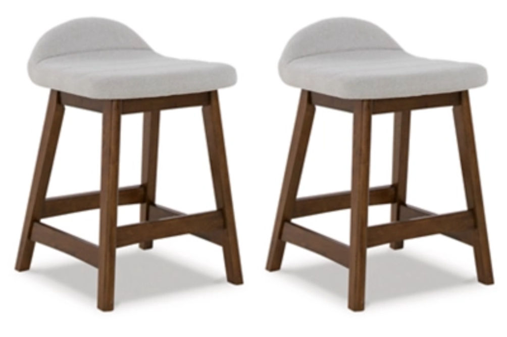 Signature Design by Ashley Lyncott Counter Height Bar Stool (Set of 2)-Light G