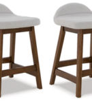 Signature Design by Ashley Lyncott Counter Height Bar Stool (Set of 2)-Light G